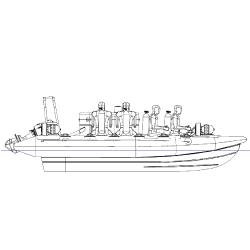 Жестко - надувная лодка для доставки боевых пловцов SUBSKIMMER