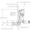 Основные размерения рабочего органа в положении “по-походному”, модель Orion 7P